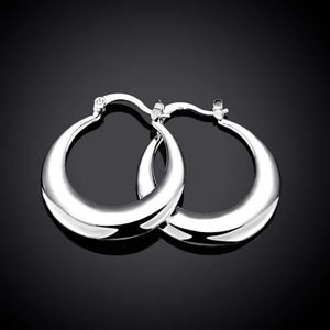 ☆New women's 925 Silver Fashion Moon Hoop Earrings